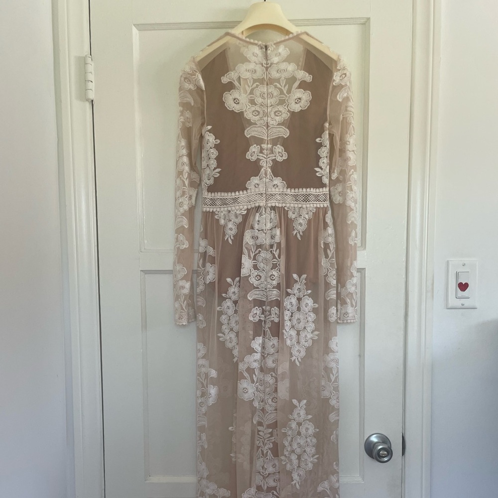 For Love & Lemons Temecula Maxi Dress size SMALL in IVORY - Picture 7 of 9